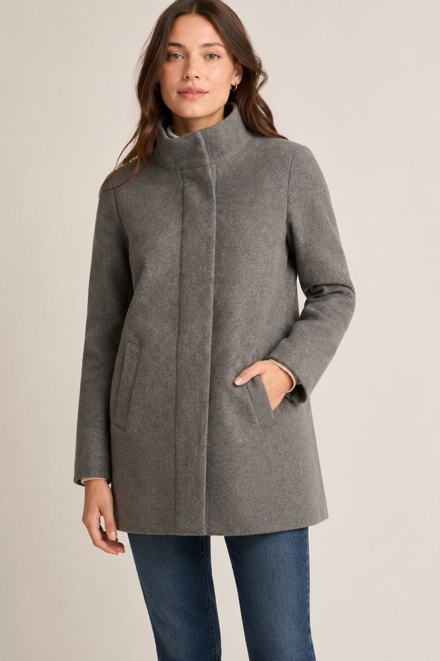J. Crew Mercantile Wool Blend City Coat Gray – Size 4